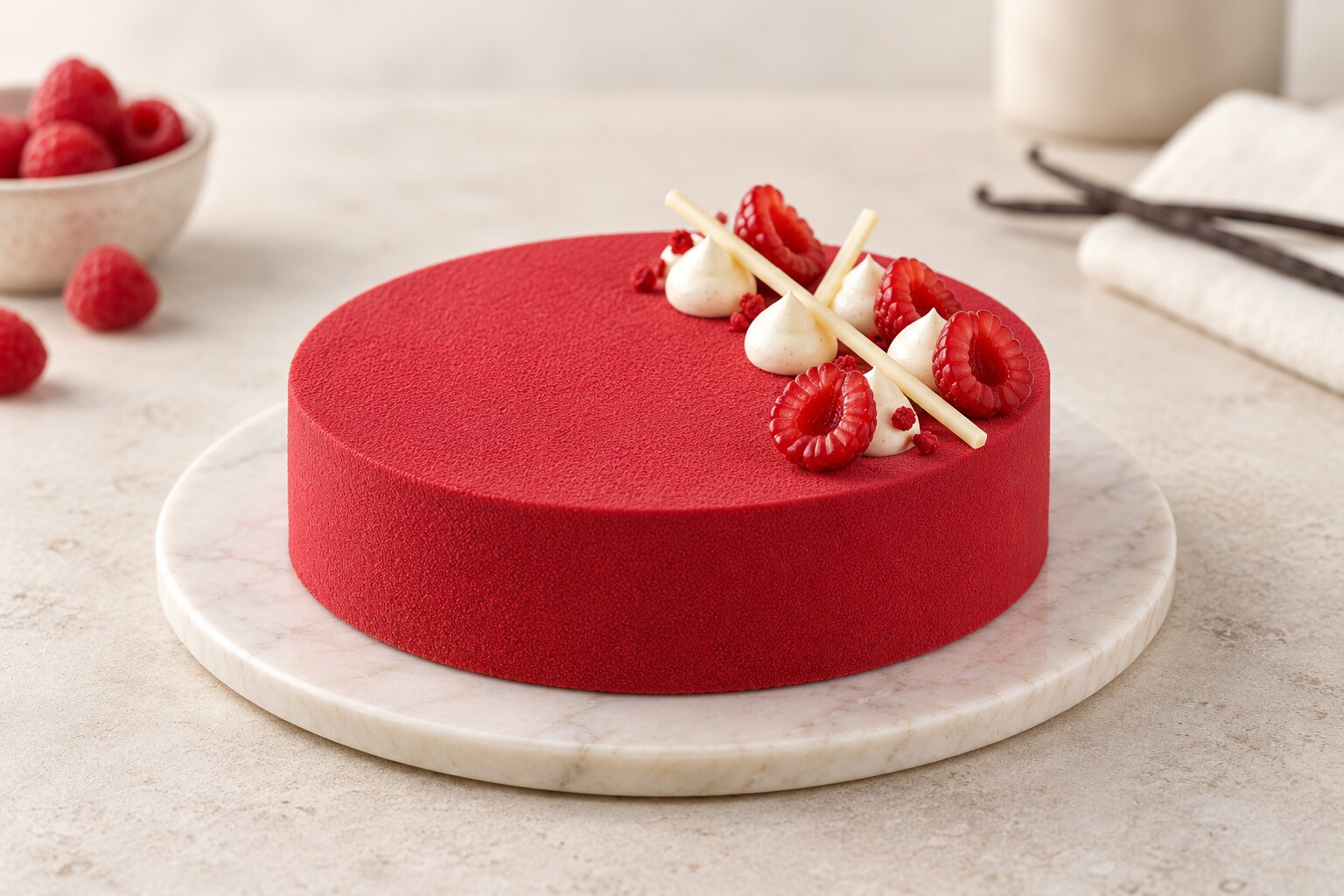 Le framboise vanille à Liège